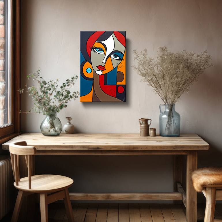 Original Abstract Women Painting by Edit Voros