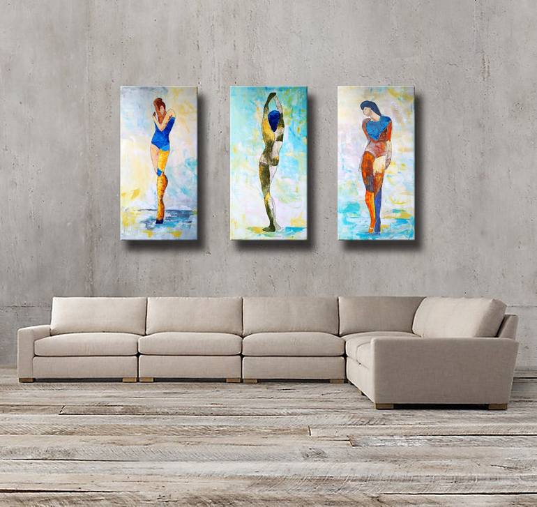 Original Figurative Abstract Painting by Edit Voros