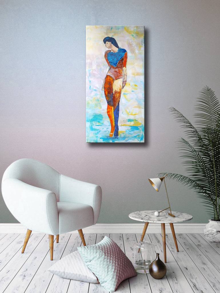 Original Figurative Abstract Painting by Edit Voros