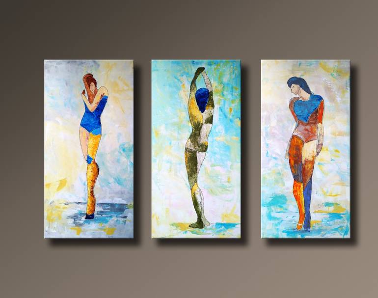 Original Figurative Abstract Painting by Edit Voros