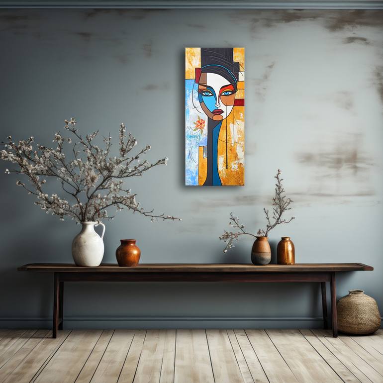 Original Abstract People Painting by Edit Voros