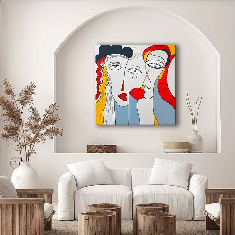 Original Abstract People Paintings by Edit Voros