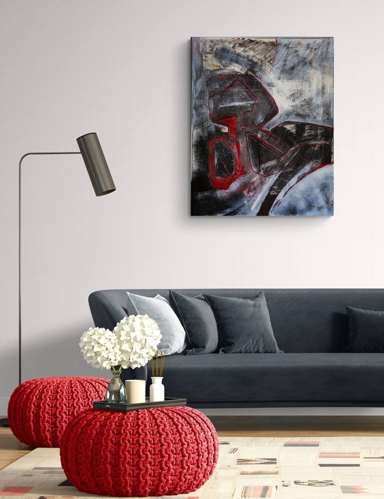 Original Conceptual Abstract Painting by Mariia Gorbunova