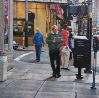 Original Figurative Cities Paintings by Karen Frey