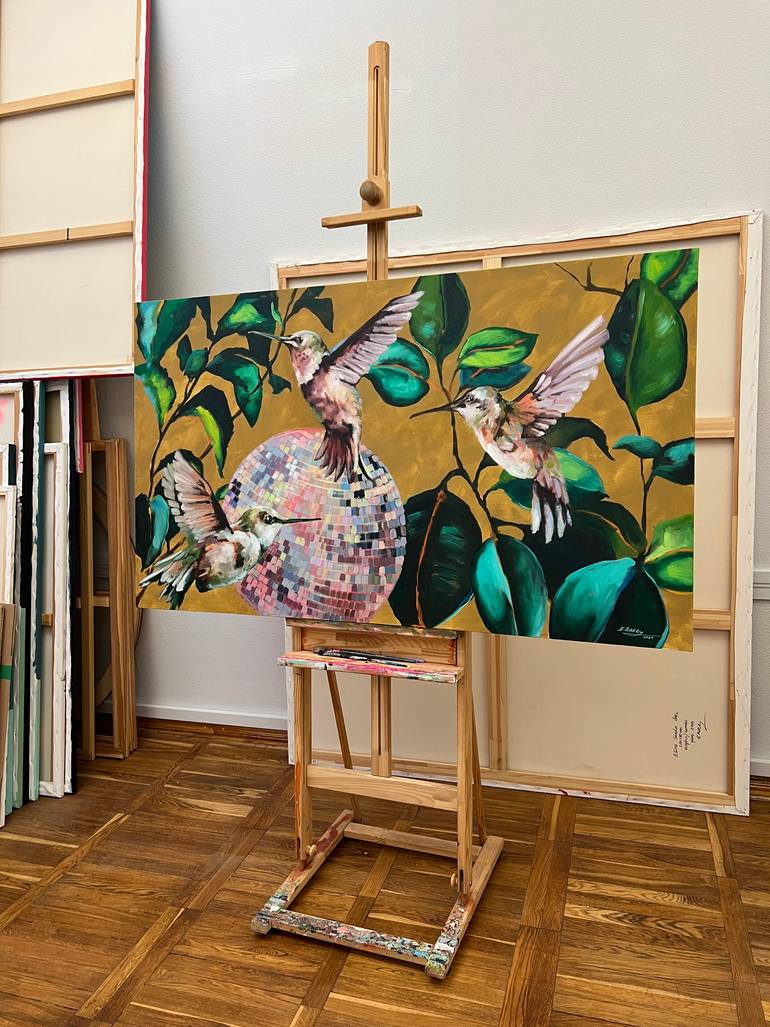 Original Abstract Expressionism Nature Painting by Elina Sanda Zake