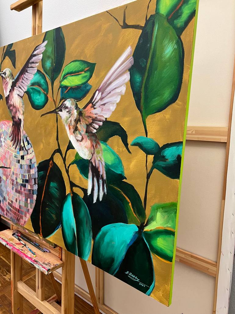 Original Abstract Expressionism Nature Painting by Elina Sanda Zake