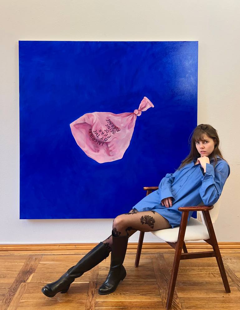 Original Conceptual Still Life Painting by Elina Sanda Zake