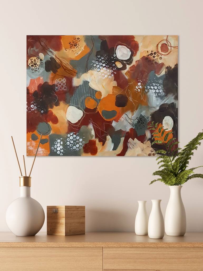 Original Fine Art Abstract Painting by Elina Sanda Zake