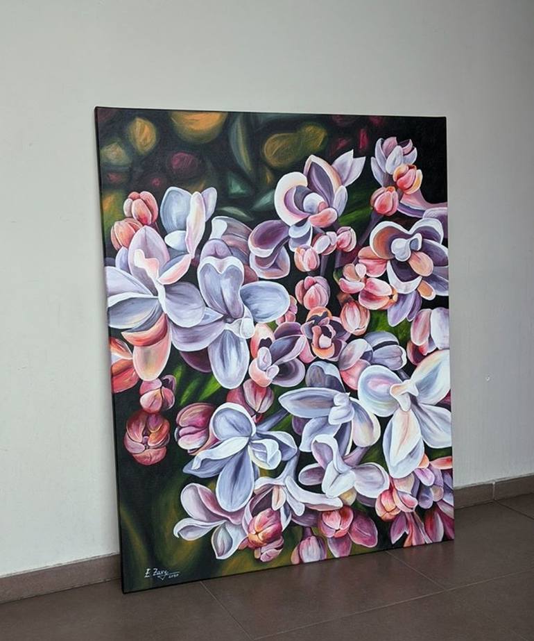 Original Floral Painting by Elina Sanda Zake