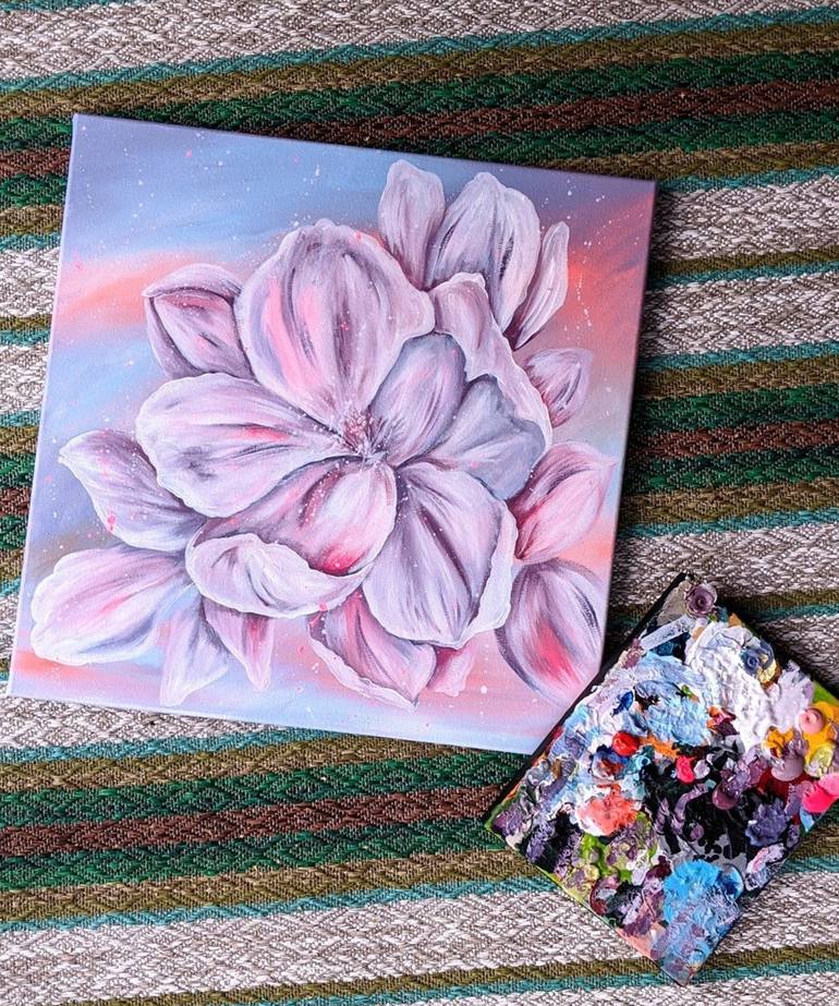 Original Floral Painting by Elina Sanda Zake