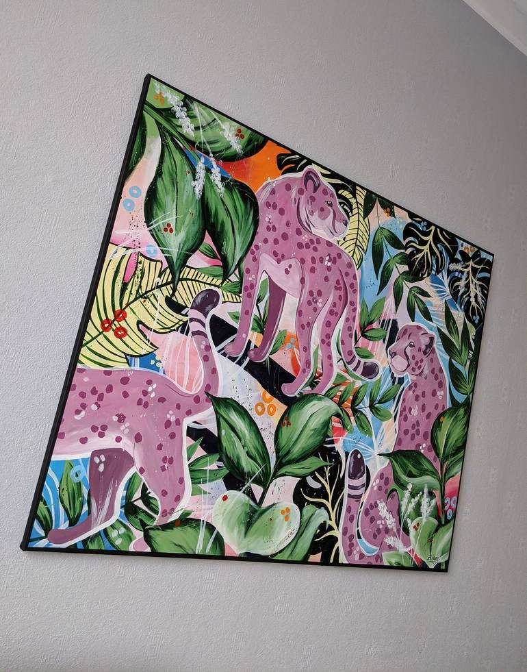 Original Abstract Animal Painting by Elina Sanda Zake