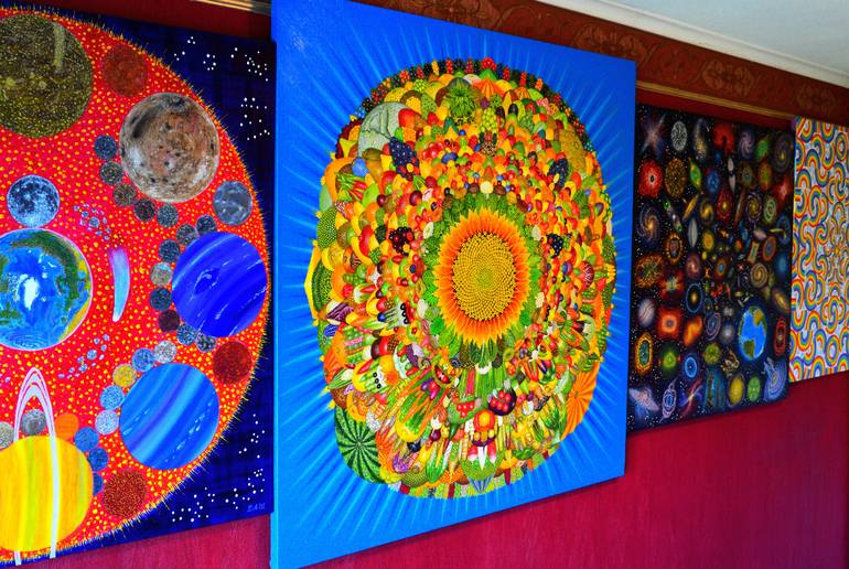 Original Symbolism Botanic Painting by Slava Shakhov