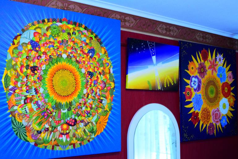 Original Symbolism Botanic Painting by Slava Shakhov