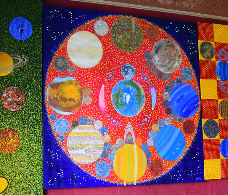 Original Symbolism Outer Space Painting by Slava Shakhov