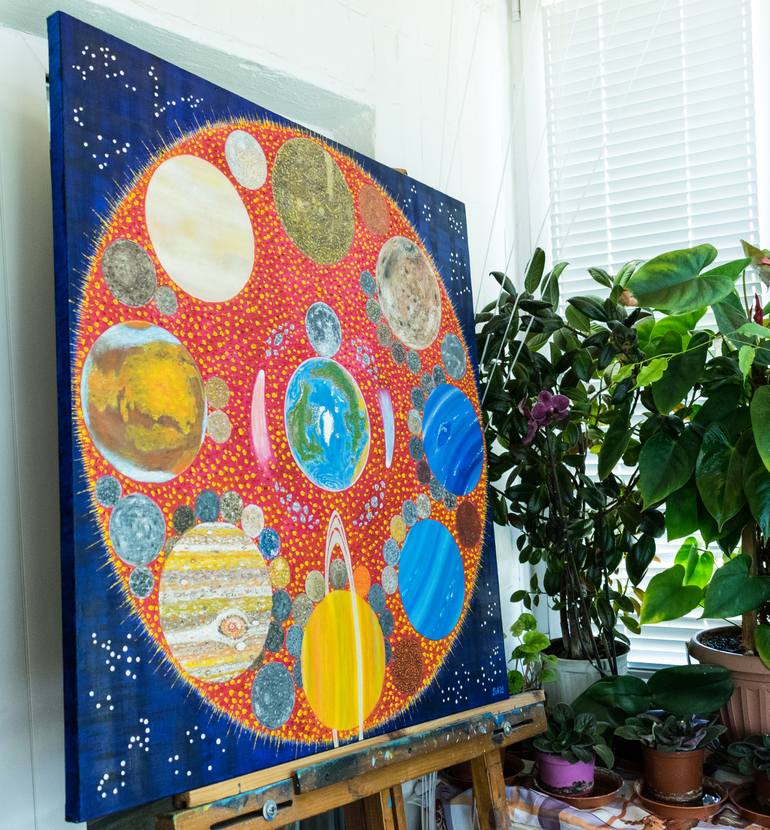 Original Symbolism Outer Space Painting by Slava Shakhov