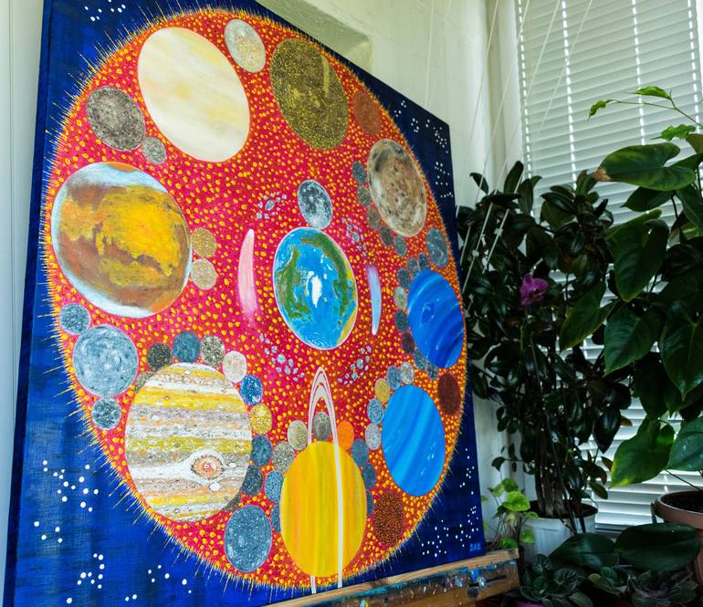 Original Symbolism Outer Space Painting by Slava Shakhov