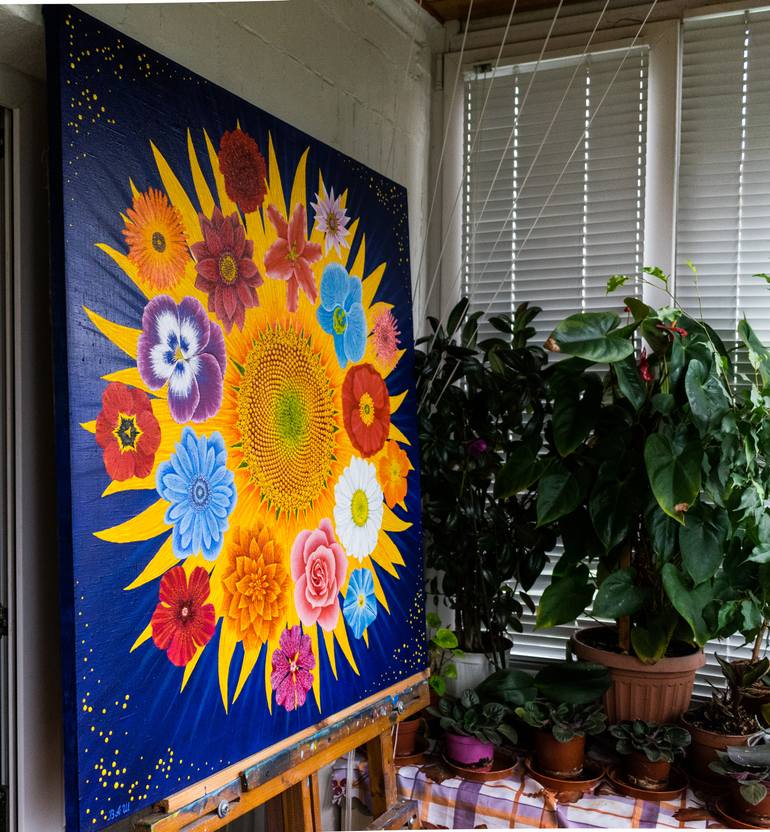 Original Symbolism Outer Space Painting by Slava Shakhov