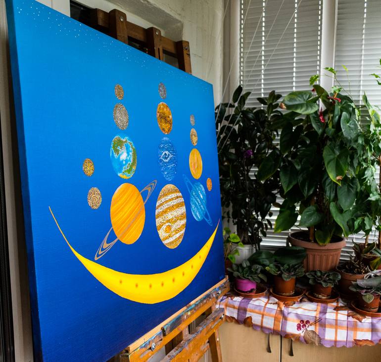 Original Symbolism Yacht Painting by Slava Shakhov