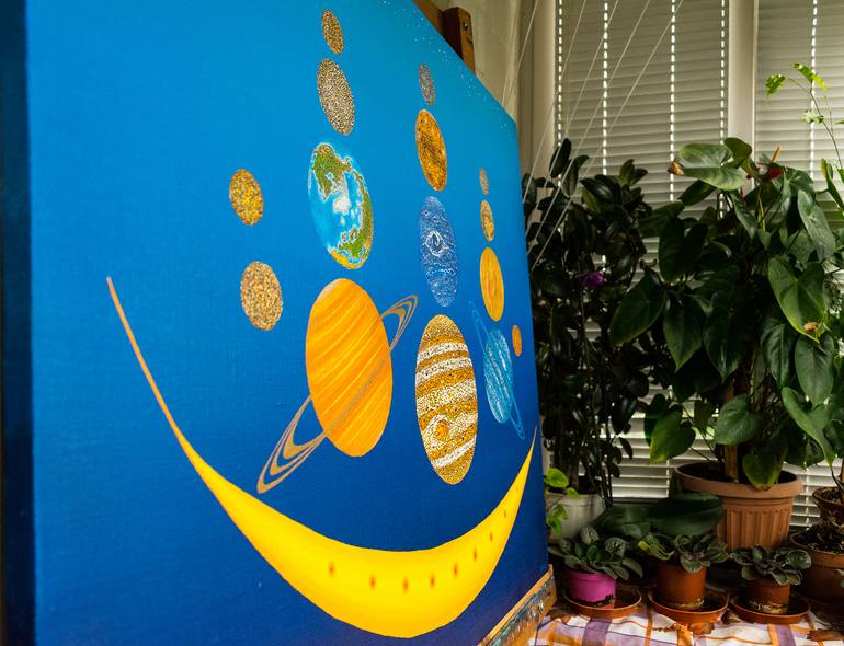 Original Symbolism Yacht Painting by Slava Shakhov