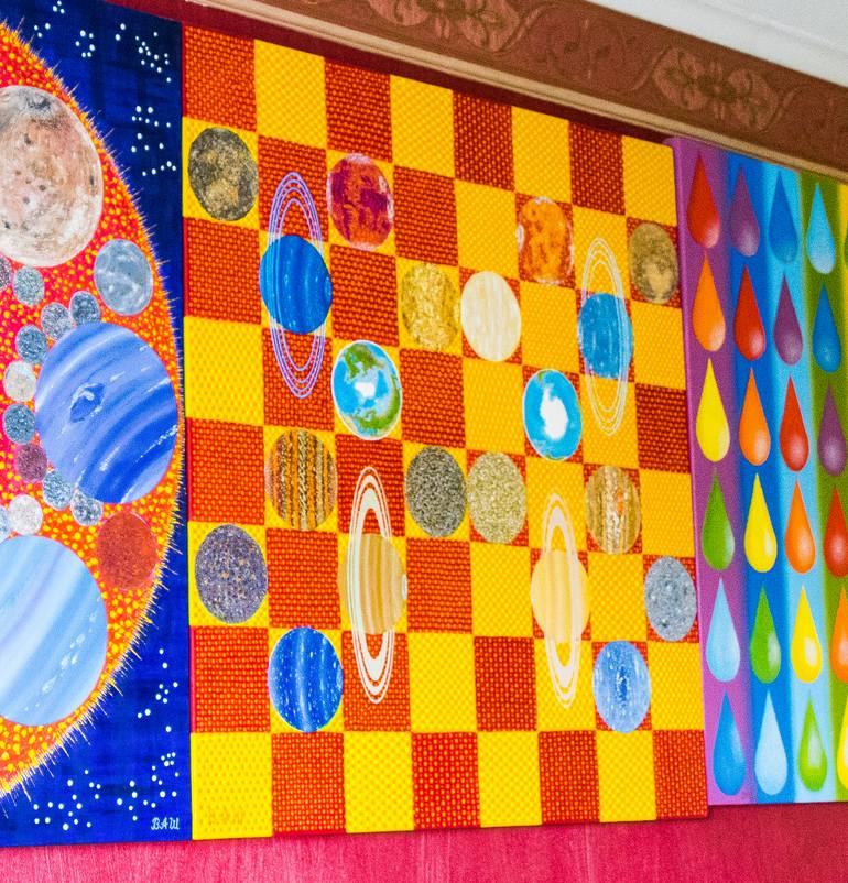 Original Abstract Outer Space Painting by Slava Shakhov