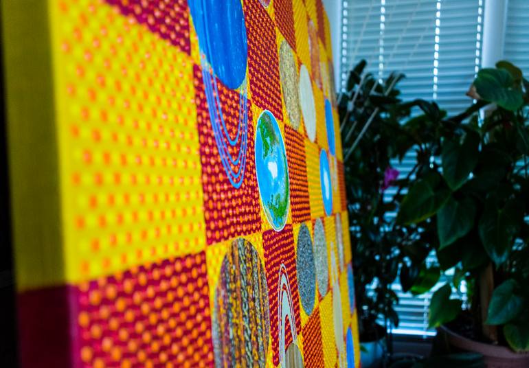 Original Abstract Outer Space Painting by Slava Shakhov