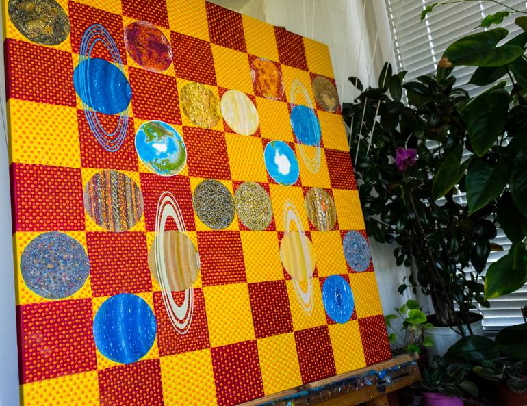 Original Abstract Outer Space Painting by Slava Shakhov