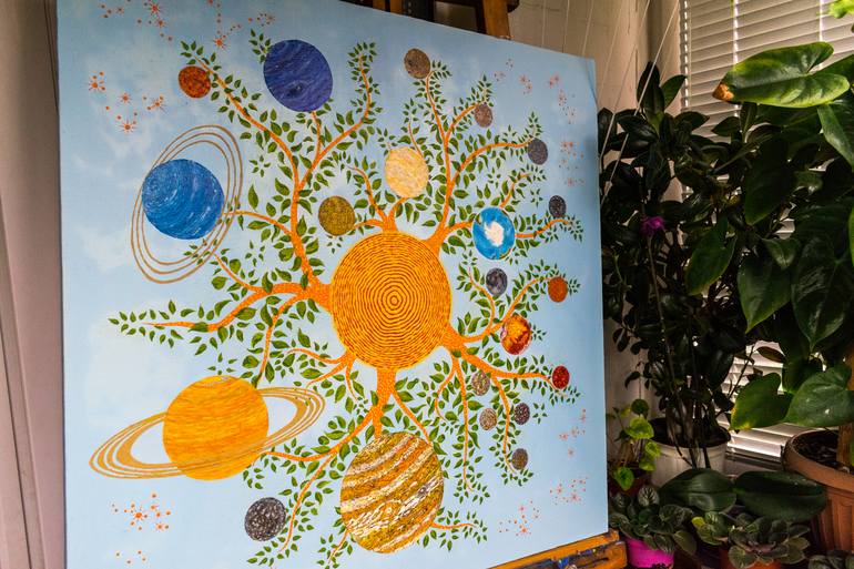 Original Symbolism Outer Space Painting by Slava Shakhov