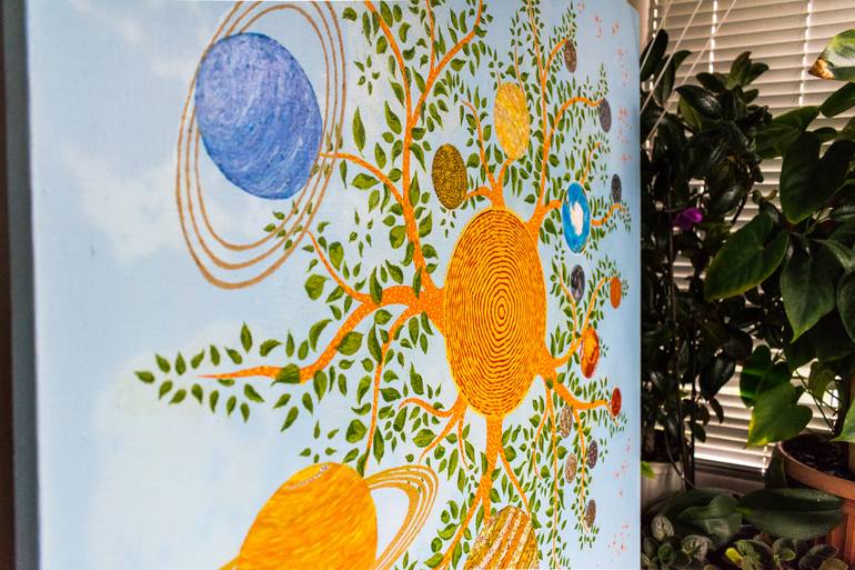 Original Symbolism Outer Space Painting by Slava Shakhov