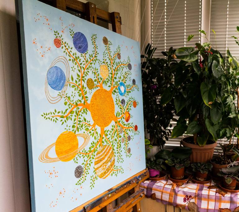 Original Symbolism Outer Space Painting by Slava Shakhov