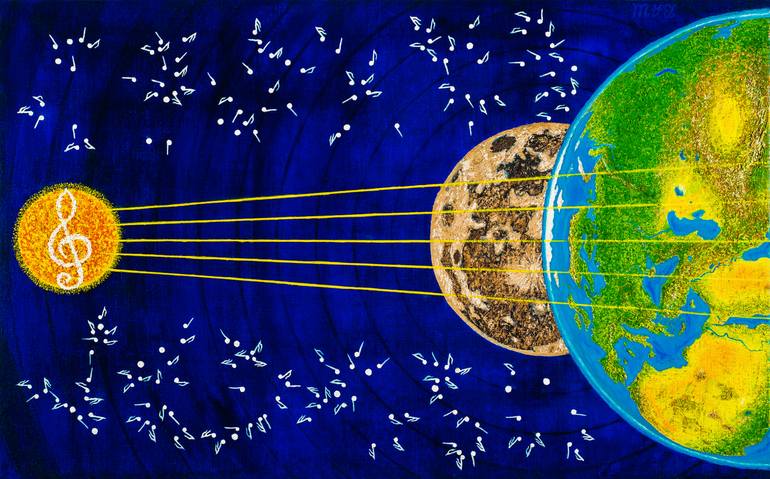 Original Symbolism Music Painting by Slava Shakhov