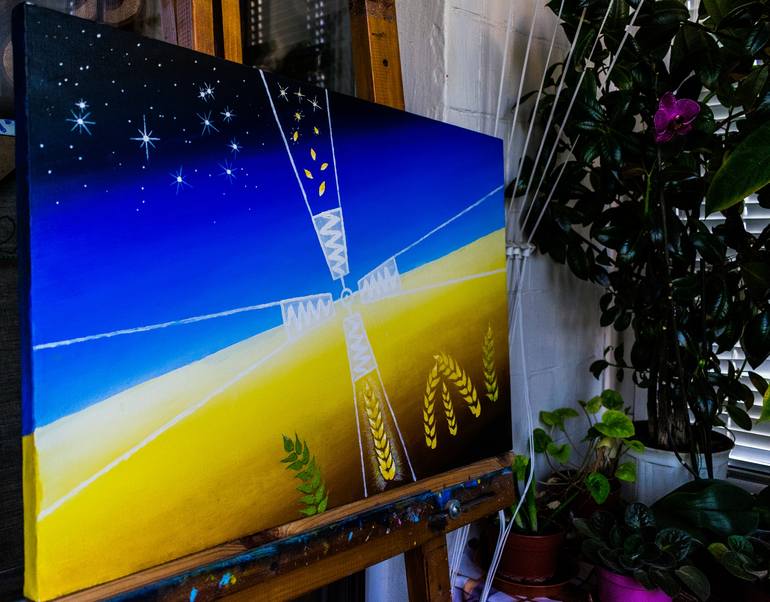 Original Abstract Time Painting by Slava Shakhov