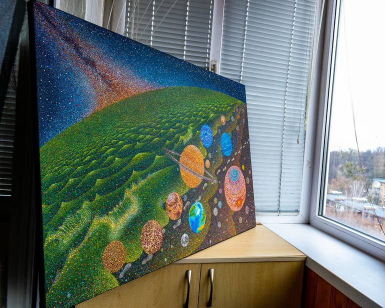 Original Fine Art Outer Space Painting by Slava Shakhov