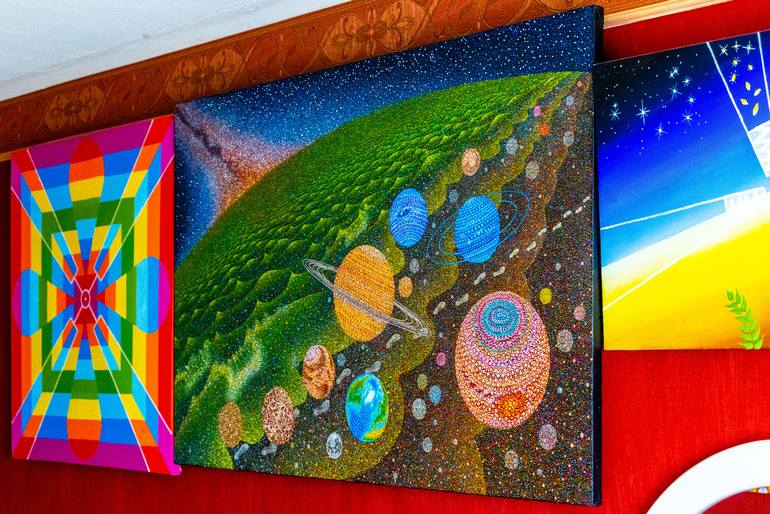 Original Fine Art Outer Space Painting by Slava Shakhov