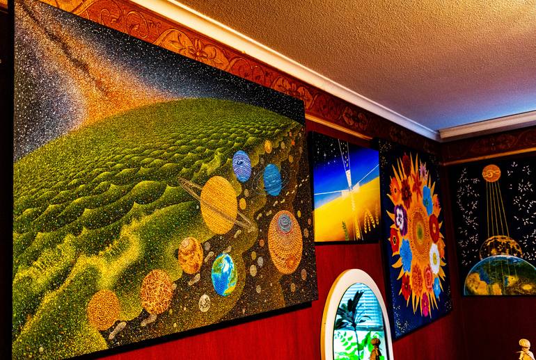 Original Fine Art Outer Space Painting by Slava Shakhov