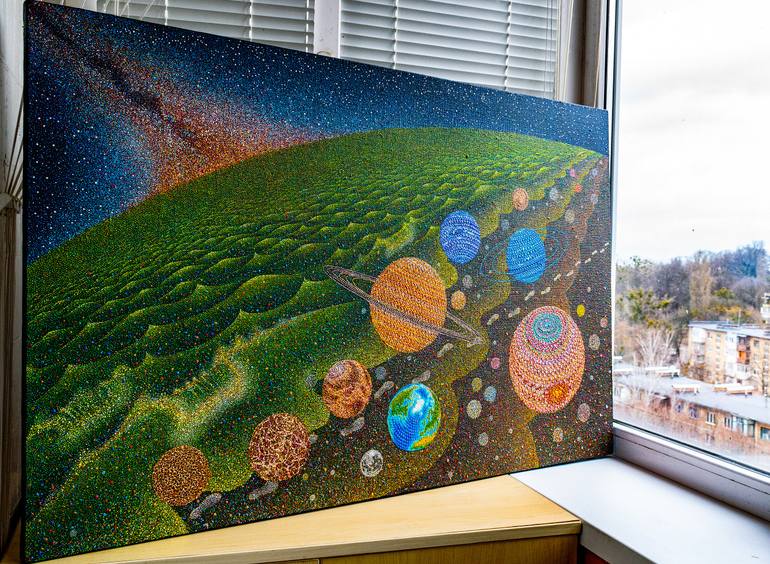 Original Fine Art Outer Space Painting by Slava Shakhov