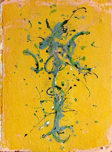 Original Abstract Expressionism Calligraphy Paintings by Dian Ivanov Jechev