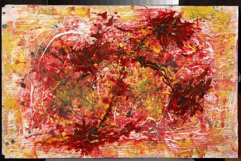 Original Abstractionism Floral Painting by Dian Ivanov Jechev