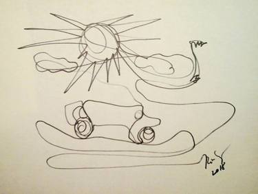 Print of Abstract Automobile Drawings by Rosa Cruglez