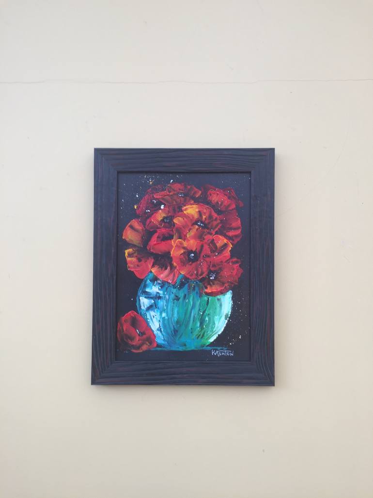 Original impasto Floral Painting by Kay Ashton