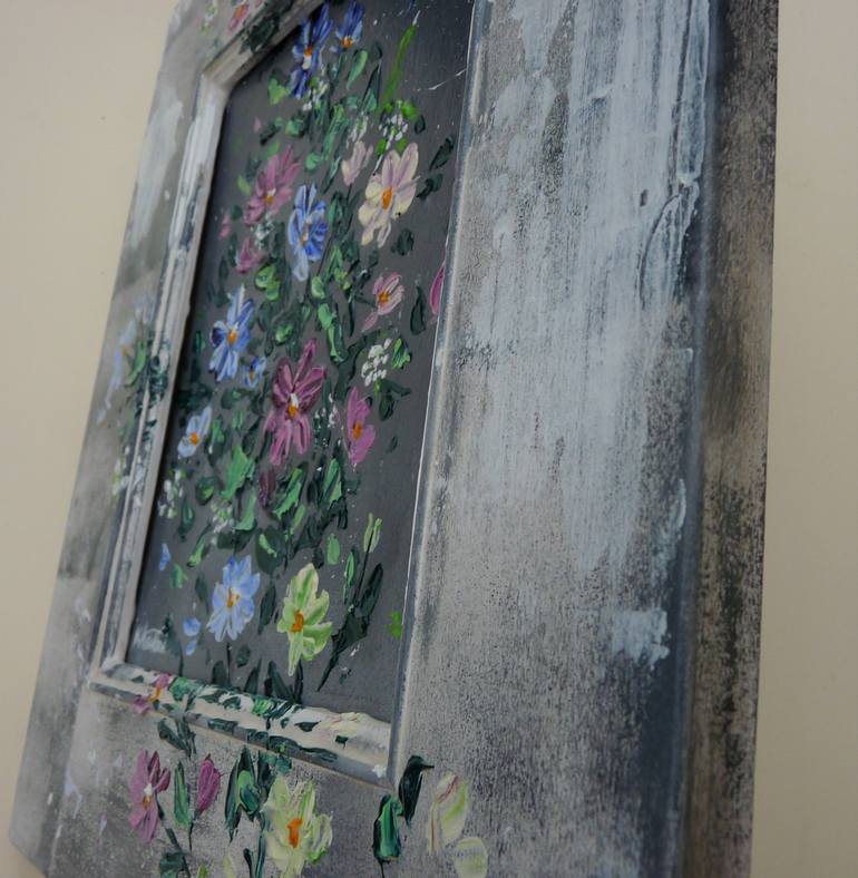 Original Abstract Floral Painting by Kay Ashton