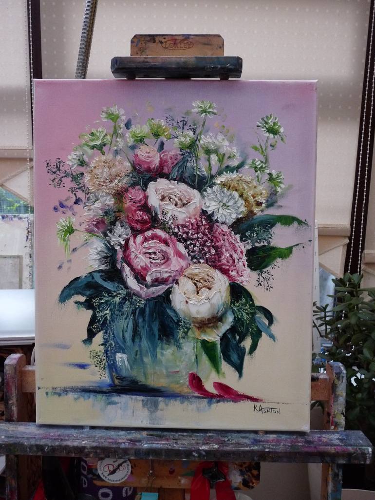 Original Fine Art Floral Painting by Kay Ashton