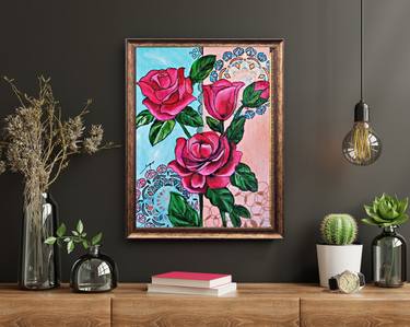 Original Abstract Floral Paintings by Sumera Nadir