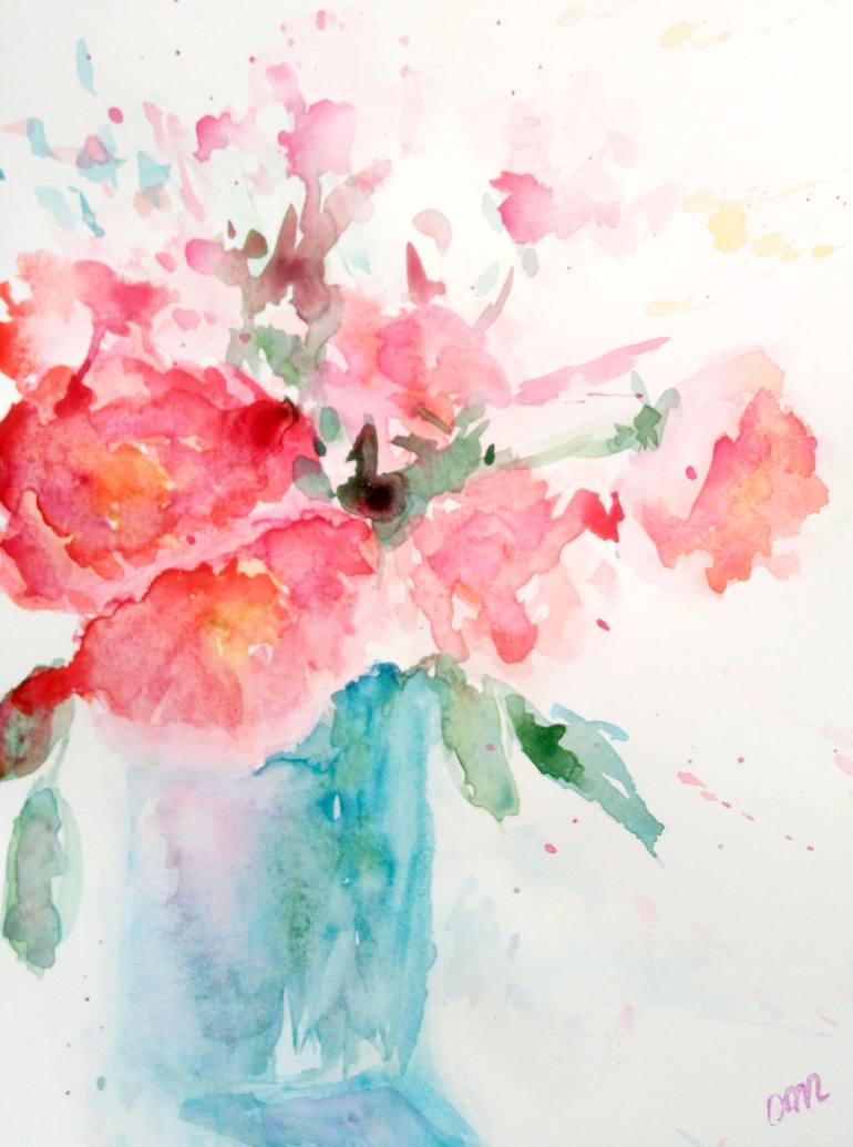 Watercolor Poppies Painting by Oksana Moroziuk | Saatchi Art