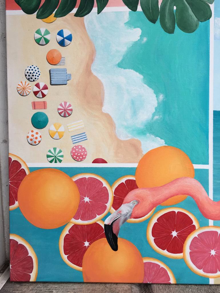 Original Pop Art Beach Painting by Joseph Shook