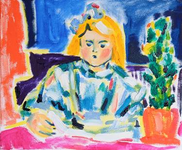 Girl Reading, after August Macke thumb