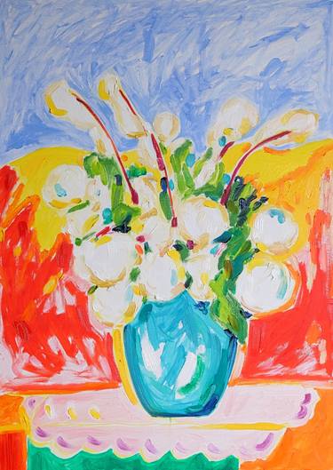 Original Contemporary Floral Paintings by Tamara Jare