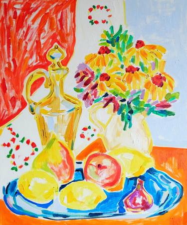 Original Fauvism Still Life Paintings by Tamara Jare