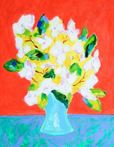 Original Fine Art Floral Paintings by Tamara Jare