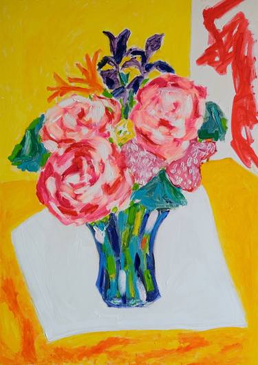 Original Fine Art Floral Paintings by Tamara Jare