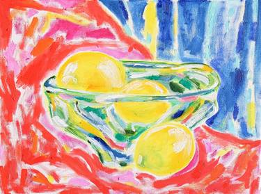 Lemons in Glass Bowl thumb